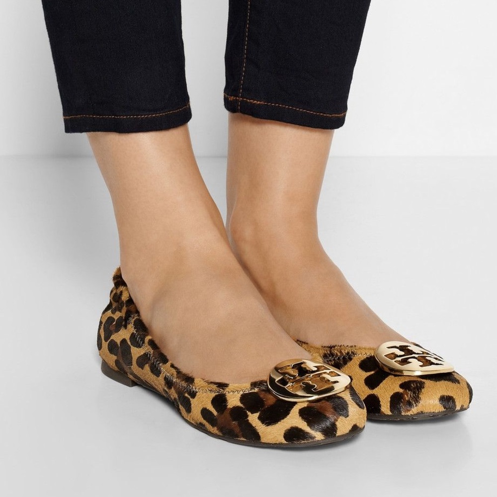 Tory Burch Genuine Calfhair Leopard Flats